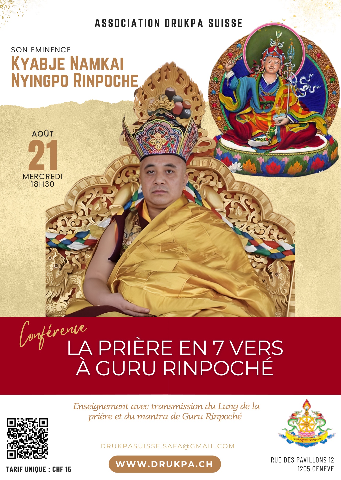 Son Eminence k. Namkai Nyingpo. Rinpoché. Genève. 2024 152 x 214 mm 3